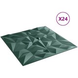  Zidne panele 24 pcs Ametist zelena 50 x 50 cm XPS pjena | shoptok.hr