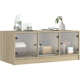  Stolić za kavu sa staklenim vratima boja hrasta 102x50x42 cm | shoptok.hr