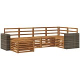 vidaXL Kotna sedežna garnitura 6 pcs Naravna, (5000283296) | Shoptok.si