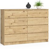 AKORD KOMODA K140 8SZ CLP DĄB ARTISAN, (21703074) Cene