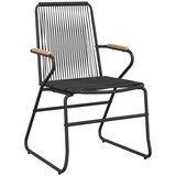  7-dijelni vrtni blagovaonski set od PVC ratana crni | shoptok.hr