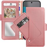 AVIZAR Denarnica etui za Google Pixel 10 in 10 Pro s stojalom in notranjim ogledalom, Šampanjec roza, (5000190387) | Shoptok.si