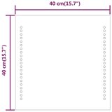  LED kopalniško ogledalo 40x40 cm | Shoptok.si