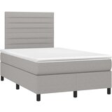  Krevet box spring s madracem LED svjetlosivi 120x200 cm tkanina | shoptok.hr