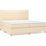  s oprugama i madracem krem 200 x 200 cm od tkanine | shoptok.hr