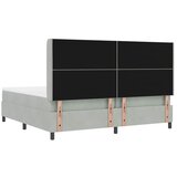  Krevet s opruga kutije Svijetlo siva 200 x 200 cm Baršun | shoptok.hr