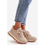 Boto Sports Shoes Sneakers On Platform Made Of Eco Leather Beige Riadella | ePonuda.com