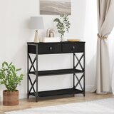 vidaXL Konferencijska stolica Crna hrast 75x28x75 cm inženjerski drvo i čelik | shoptok.hr
