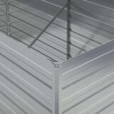 vidaXL Povišena vrtna gredica 160 x 80 x 77 cm pocinčani čelik srebrna | shoptok.hr