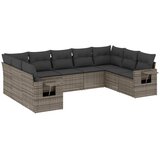  The Living Store Vrtna sedežna garnitura 9-delna z blazinami siv poli ratan - Vrtna Sedežna Garniture, (21461527) | Shoptok.si