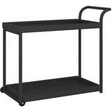 vidaXL barska kolica crna 100 x 45 x 83 cm od poliratana | shoptok.hr