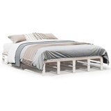 vidaXL Posteljni okvir bel 120x190 cm trdna borovina | Shoptok.si