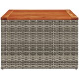  Vrtni stol sivi 55 x 55 x 37 cm od poliratana i bagremovog drva | shoptok.hr