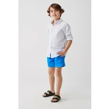 Avva Men's Saks Quick Drying Standard Size Plain Children's Special Boxed Swimsuit Swim Shorts