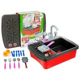  Sudoper s priborom za igru + štednjak - crveno/sivi | shoptok.hr
