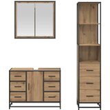  Set namještaja za kupaonicu 3 kom. Umjetnički hrast Smeđa 80 x 33 x 60 cm | shoptok.hr