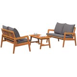 Bistro set s jastukom 3 pcs Smeđa Čvrsto drvo akacije | Eponuda.com