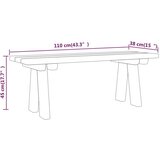 vidaXL Vrtna klupa 110 cm od masivne impregnirane borovine | shoptok.hr