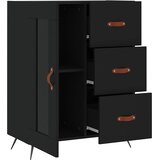  Komoda crna 69,5 x 34 x 90 cm od konstruiranog drva | shoptok.hr
