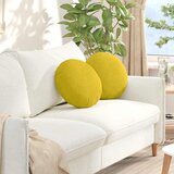  Jastučići za sjedenje 2 pcs Žuta Ø 40 x 13 cm Baršun | Eponuda.com
