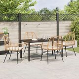 vidaXL set vrtnih stolica s jastučićima smeđa poli ratan | shoptok.hr
