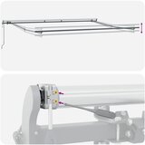  Skrovita tenda Svijetlo siva 450 × 300 cm Tkanina i Aluminij | shoptok.hr