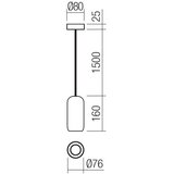  Redo 01-3475 - Visilica na sajli BOOM 1xGU10/10W/230V, prečnik 7,6 cm, zelene boje | Eponuda.com