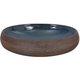 Nadgradni umivaonik smeđe-plavi ovalni 59x40x15 cm keramički | shoptok.hr