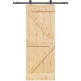 vidaXL Klizna vrata s priborom za montažu 80 x 210 cm masivna borovina | shoptok.hr