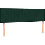 Box Spring krevet s madracem tamno zeleni 160x220 cm baršun | shoptok.hr
