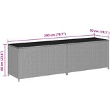  Vrtna kutija za pohranu od poliratana 200 x 50 x 60 cm siva | shoptok.hr