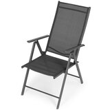  Set od 2 sklopive čelične vrtne stolice s podesivim naslonom MultiGarden - sive | shoptok.hr