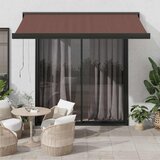 vidaXL avtomatsko zložljiva tenda rjava 350x250 cm | Shoptok.si
