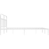  Metalni okvir za krevet s uzglavljem bijeli 180x200 cm | shoptok.hr