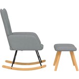  Stolica za ljuljanje s osloncem za noge svjetlosiva od tkanine | shoptok.hr