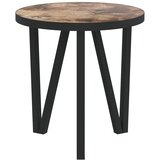  Stolić za čaj crno-žuti Ø 35 cm MDF | shoptok.hr