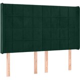  LED uzglavlje tamnozeleno 147x16x118/128 cm baršunasto | shoptok.hr