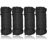 SuperLove Soft Cotton Bondage Rope Set Black 4x10m | shoptok.hr