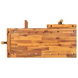  Radni stol sa škripcima 92 x 48 x 83 cm masivno drvo bagrema | shoptok.hr