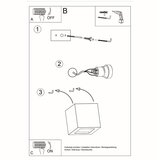 Nice Lamps Siva stenska svetilka Leo – | Shoptok.si