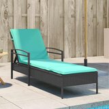  | Ležaljka | s jastukom 1-osoba Crna 63 x 200 x 81 cm poliratan | shoptok.hr