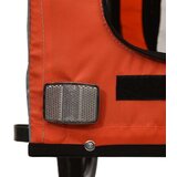vidaXL Kolesarska prikolica za psa oranžna in siva oxford bl | Shoptok.si