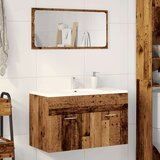 vidaXL Omarica za umivalnik starinski les 90x38,5x46 cm inženirski les | Shoptok.si