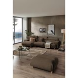 Lomoco KOTNA SEDEŽNA GARNITURA, velur temno rjava | Shoptok.si