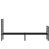 Metalni okvir kreveta uzglavlje i podnožje crni 107x203 cm | shoptok.hr