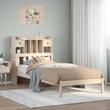 vidaXL Krevet s regalom za knjige bez madraca 90x190 cm od borovine