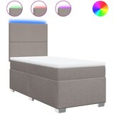 vidaXL Box spring postelja z vzmetnico taupe 80x200 cm blago, (21290957) | Shoptok.si