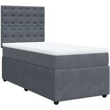 vidaXL Box spring krevet s madracem tamnosivi 90x190 cm baršunasti | shoptok.hr