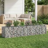 Gabionski uzdignuti krevet 2 pcs Srebrno 260 x 60 x 55 cm | shoptok.hr