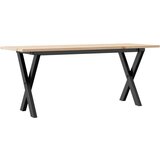 Maison Chic Klubska mizica - kavna mizica - Nizka mizica X okvir 110x40x45 cm trdna borovina lito železo, (21752306) | Shoptok.si